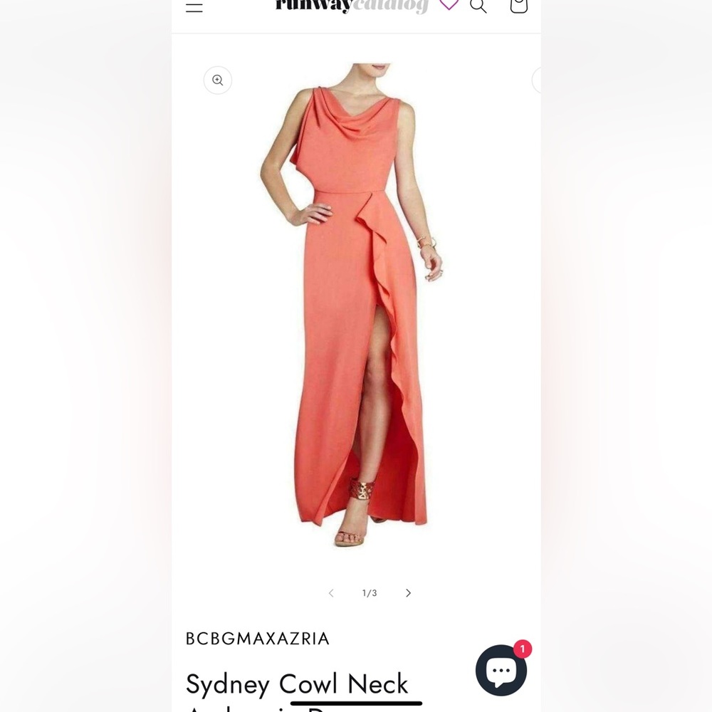 Bcbg MaxAzria Sydney cowl maxi dress